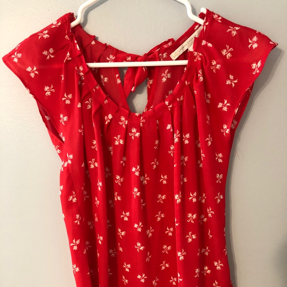 Lauren Conrad Top-Pink with Bows